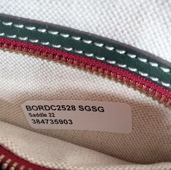 Dooney & Bourke Saddle Bag 20 Italian Leather In Sage - Picture 15 of 16